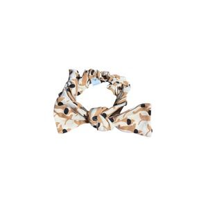 Kate Quinn Knotted Headband Kids Large Tan Dachshund Dog Print Organic Cotton